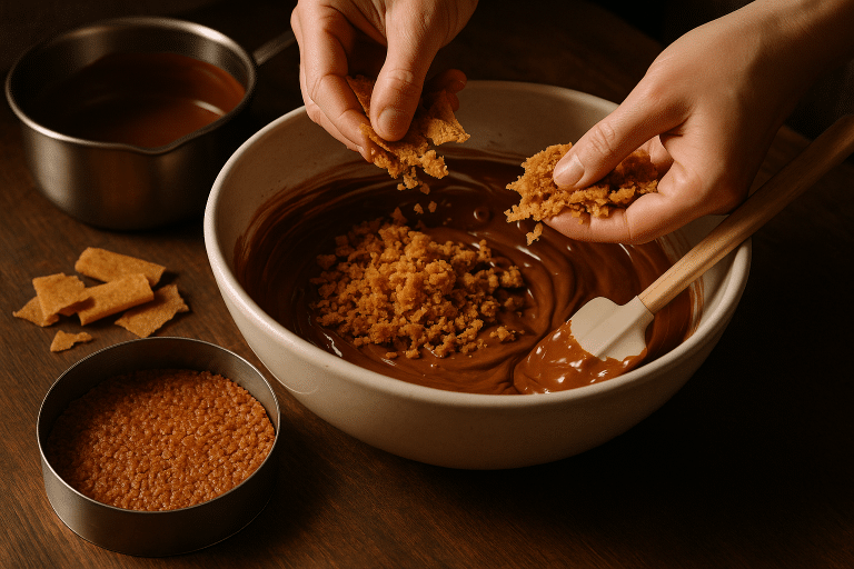 croustillant praliné crepe dentelle