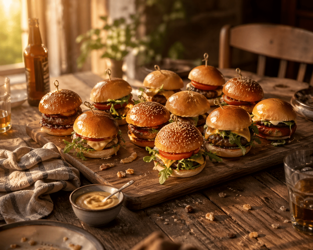 recette mini burger apéro