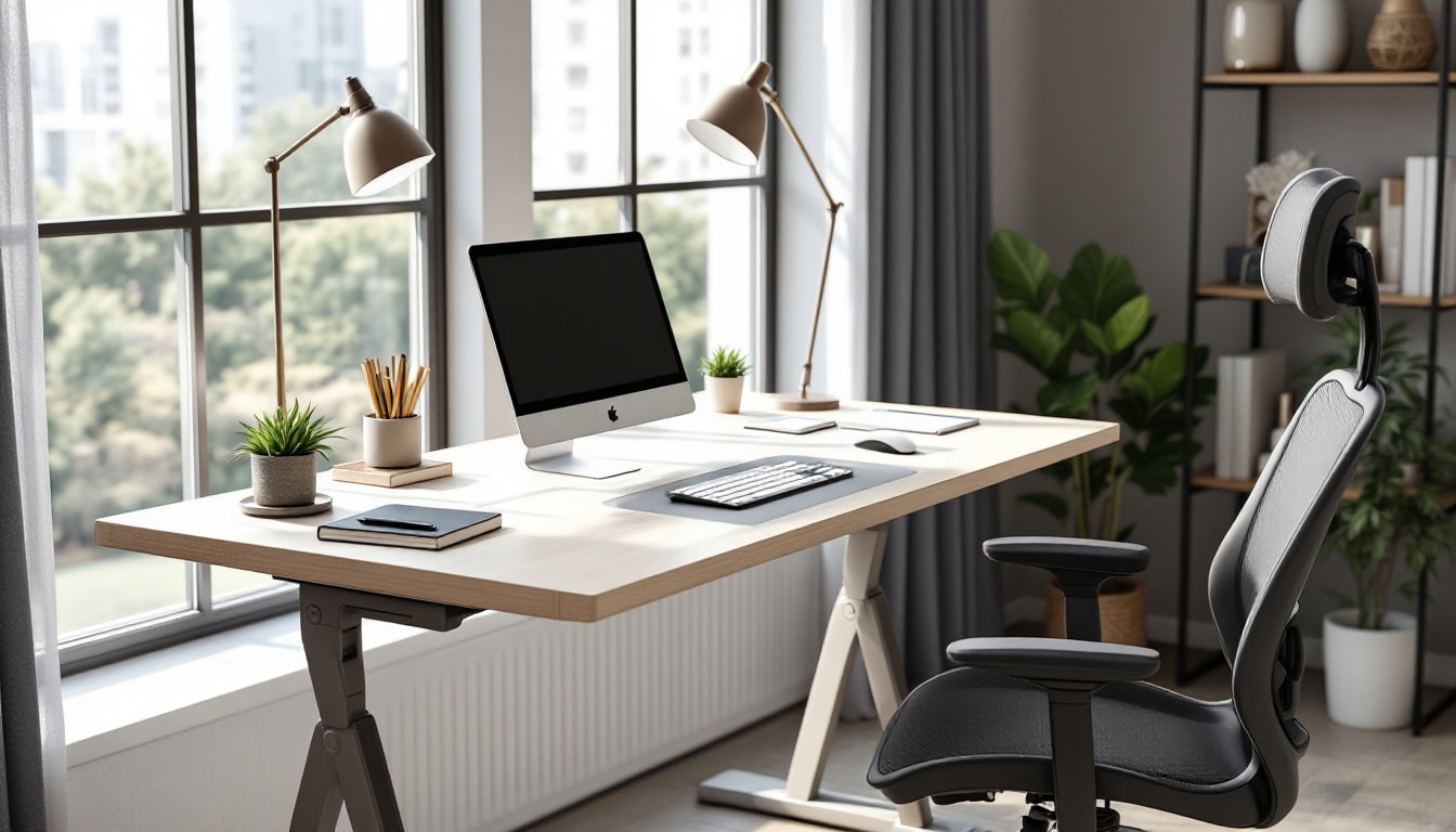 découvrez notre desk ergonomique réglable, idéal pour le télétravail et les bureaux modernes. confort, flexibilité et design élégant pour améliorer votre productivité au quotidien.