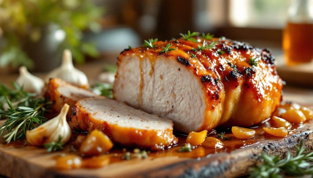 découvrez une recette facile et savoureuse de rôti de porc au miel, idéale pour un repas gourmand et rapide à préparer.