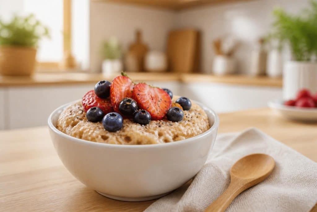 découvrez notre recette rapide et gourmande de bowlcake healthy, idéale pour un petit-déjeuner sain et savoureux en un rien de temps.