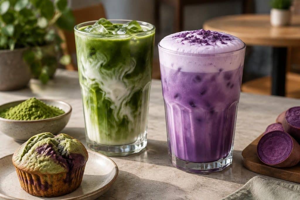 découvrez le matcha violet et l’ube, deux ingrédients colorés et gourmands qui séduisent les amateurs de nouvelles saveurs.