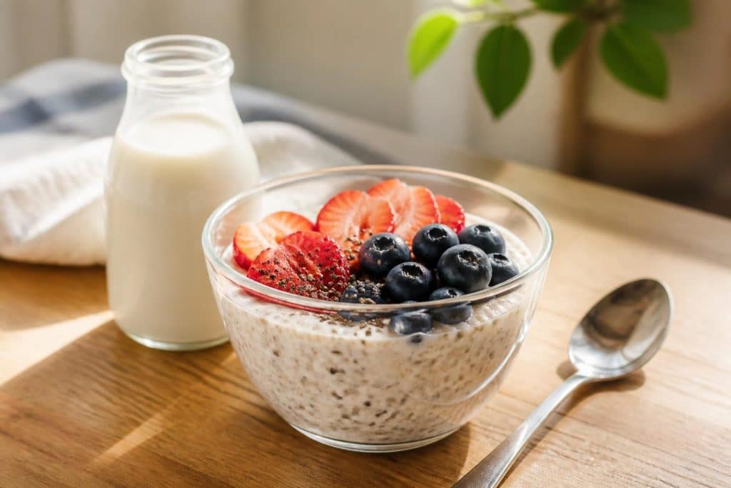 découvrez notre recette d'overnight porridge facile et rapide à préparer, idéale pour un petit-déjeuner sain et gourmand prêt en un rien de temps.