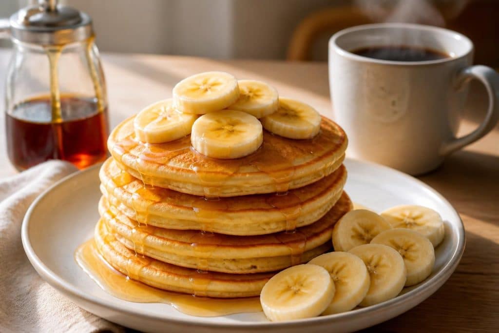 découvrez notre recette rapide et facile de pancakes banane moelleux, parfaits pour un petit-déjeuner gourmand et sain.
