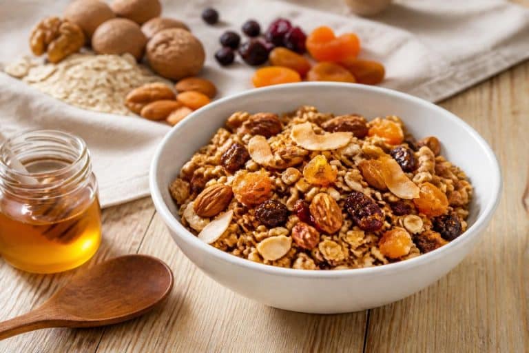 découvrez notre recette de granola maison, healthy, croustillant et facile à préparer pour un petit-déjeuner sain et gourmand.